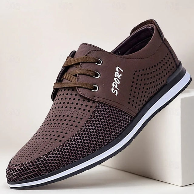 Breathable - with Navy Mesh Shoes Blue Upper Men's Sports