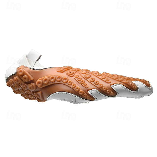 Shoes Casual Perforated with Men's White Hand-Stitched