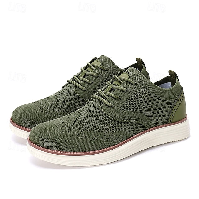 Lace-Up - Sneakers Men's Breathable Brogue Knit Casual