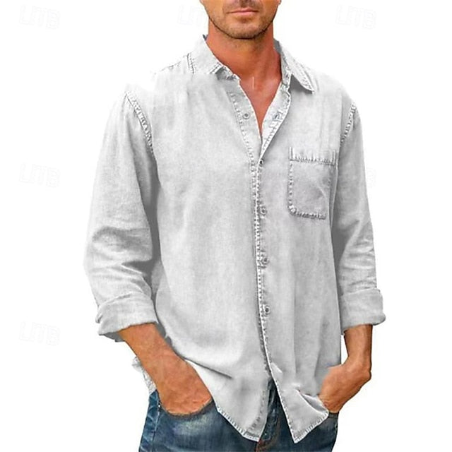 Shirt Casual Button Beach Men's Up Summer