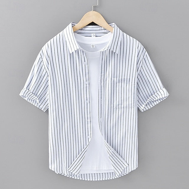 Casual Button Up Shirt Beach Men's Summer