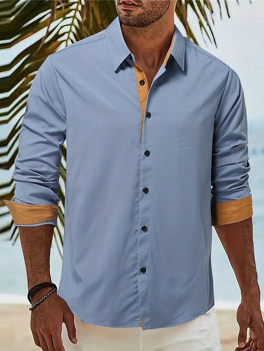 Shirt Button Casual Up Men's Summer Beach