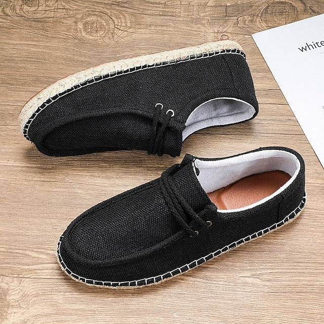 with Men's Rope – Beige Detail Loafers Casual Espadrille