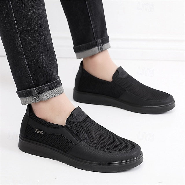 and Sneakers Slip-On Men's Breathable Lightweight Mesh -