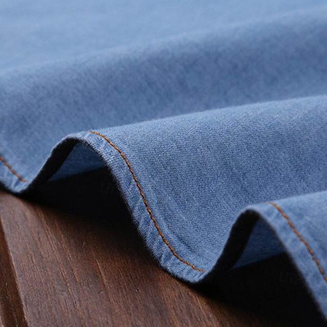 Up Shirt Calico Button Men's Chambray