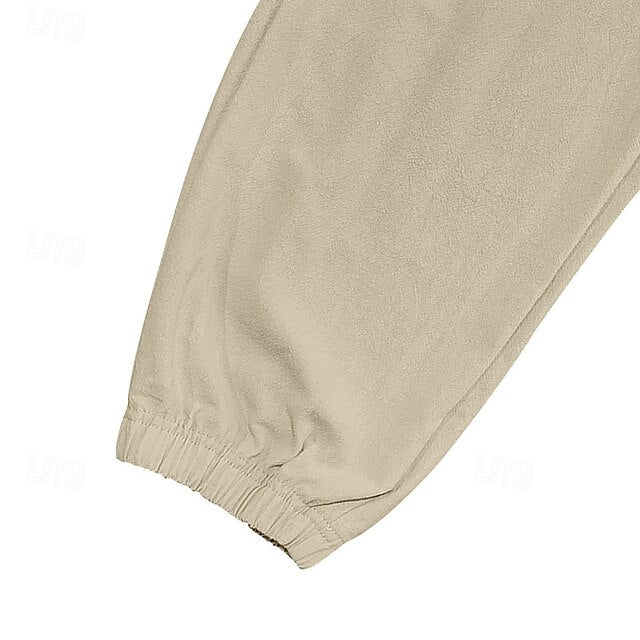 Pants Summer Casual Trousers Men's Cargo Linen