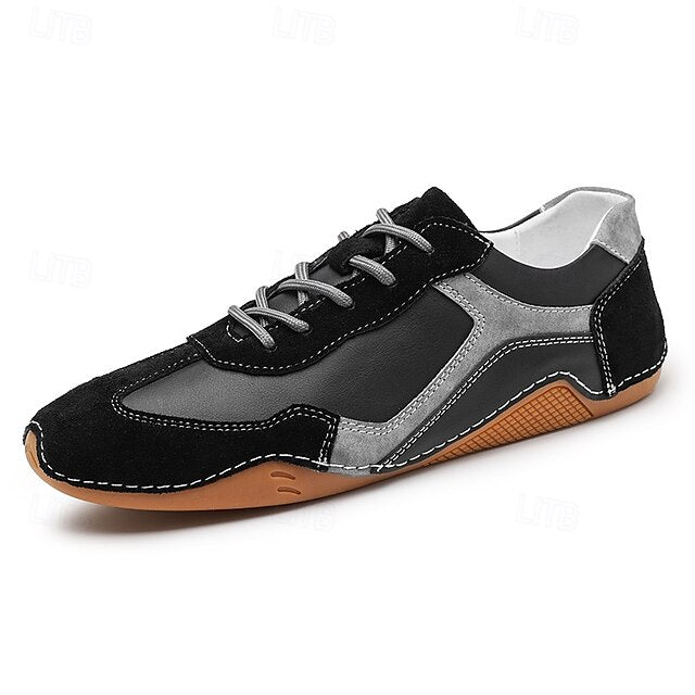 and Suede Men's Sport Green Sneakers Lace-Up with White