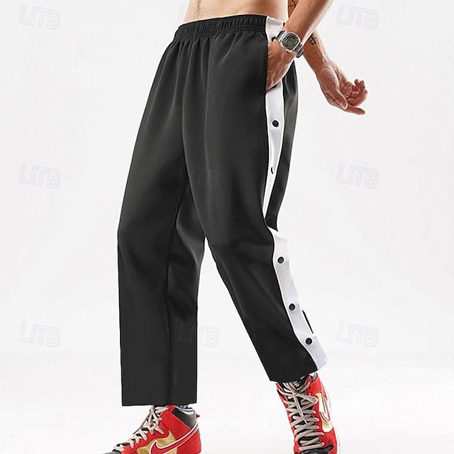 Split Sweatpants Away Pants Men's Basketball Snap High Tear