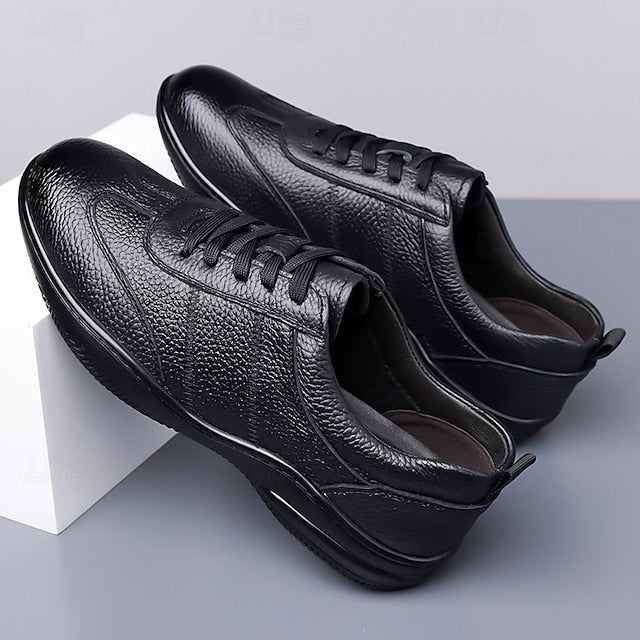 Men’s Sports Lightweight Sneakers Comfortable Leather –