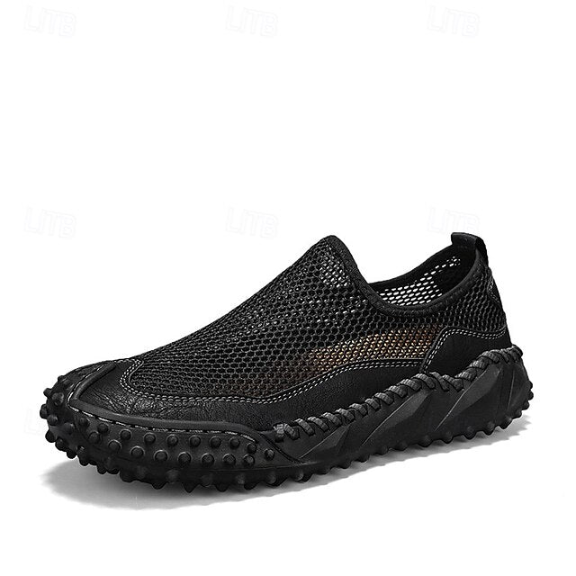 Brown Breathable Mesh with Sports Men's Sandals Upper and