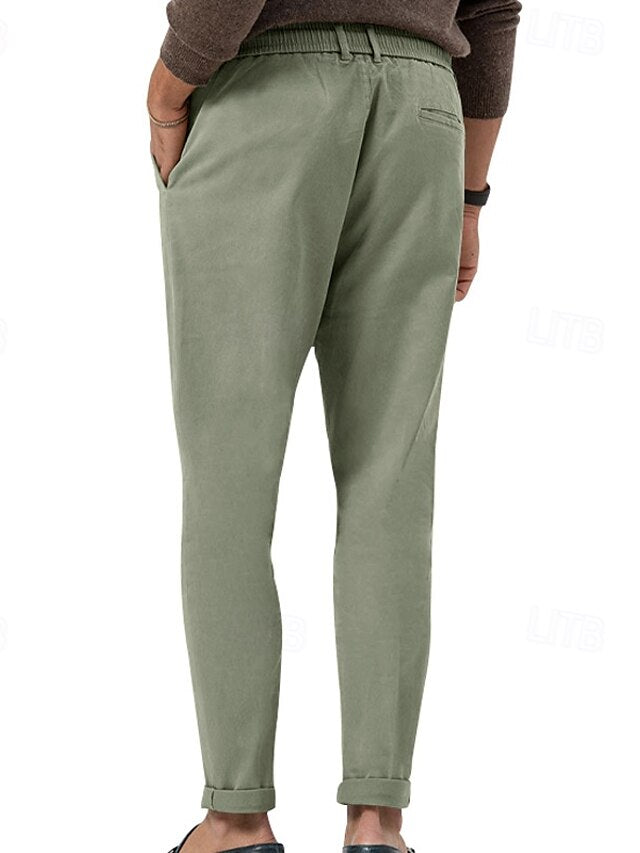 Suit Pants Men's Dress Casual Pocket Trousers