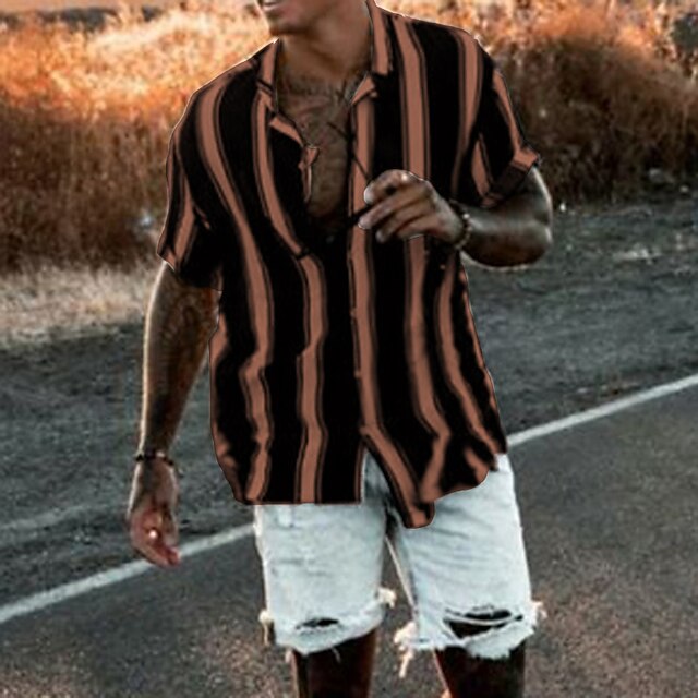 Summer Men's Shirt Casual Hawaiian