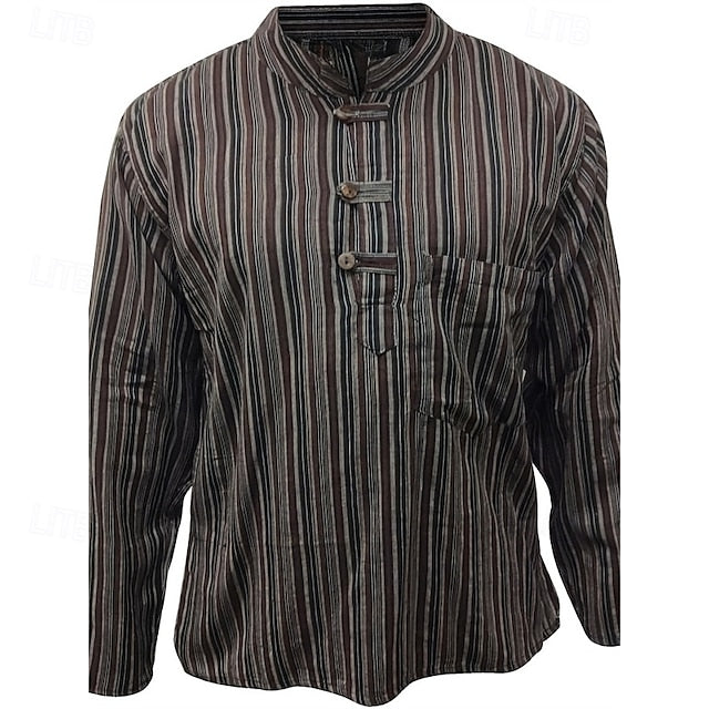 Popover Shirt Men's Casual Summer Beach