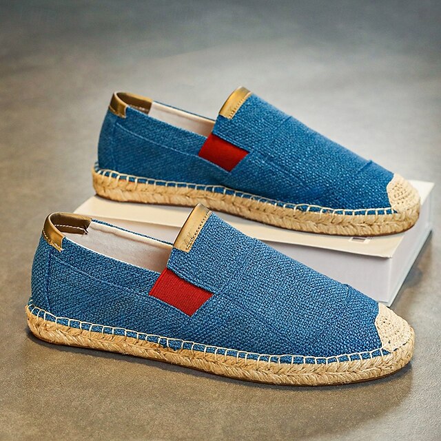 with Red Sole - Espadrille Men's Shoes Jute Slip-On