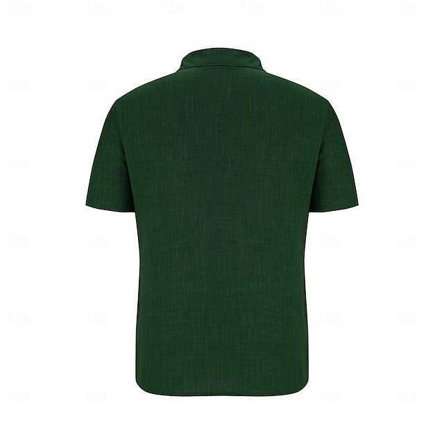 Up Beach Casual Button Summer Shirt Men's
