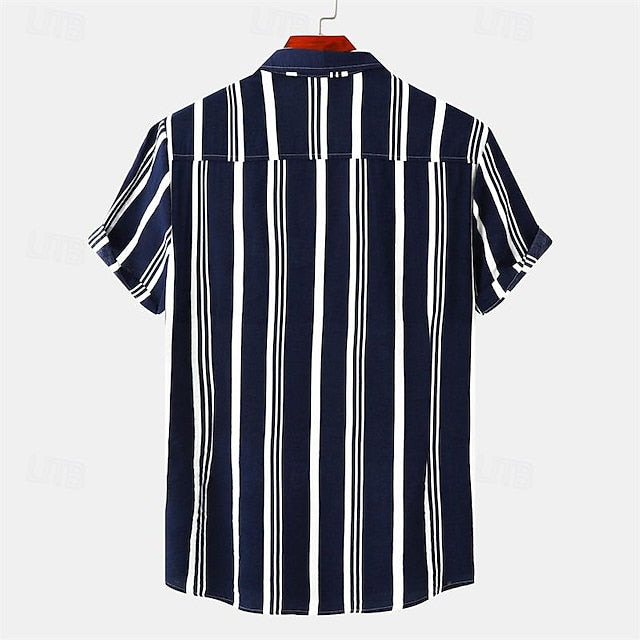 Men's Casual Beach Up Button Summer Shirt