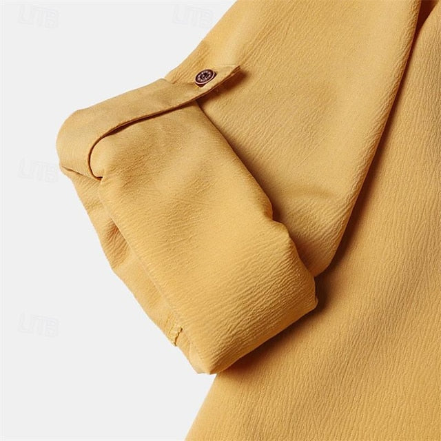 Linen Men's White Shirt Cotton Summer