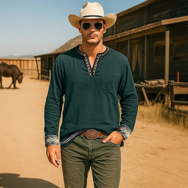 Beach Summer Men's Linen Solid Shirt