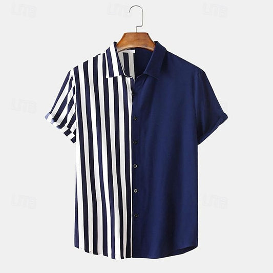 Up Button Casual Shirt Summer Beach Men's