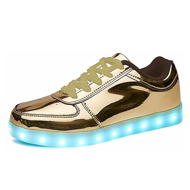 for Up – LED Sneakers USB Gold and Women Light Men