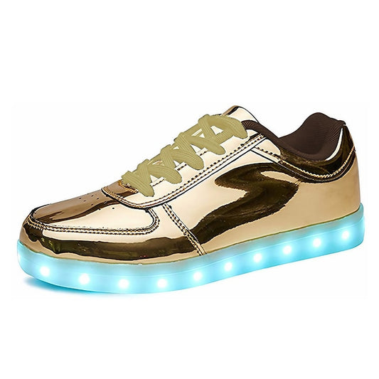 for Up – LED Sneakers USB Gold and Women Light Men