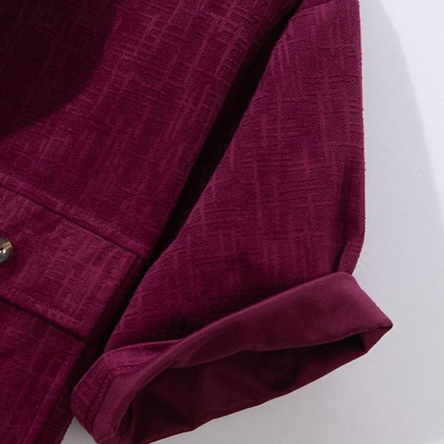 Beach Shirt Summer Casual Men's Corduroy