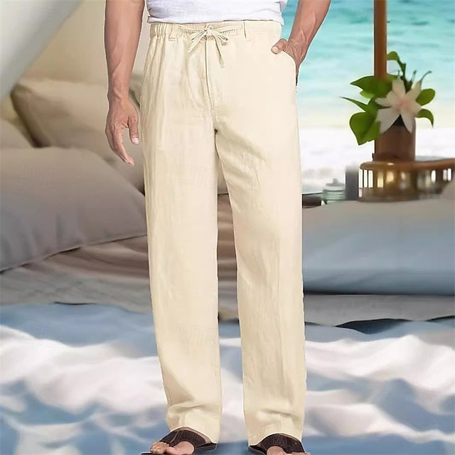 Pocket Beach Men's Pants Casual Trousers Summer