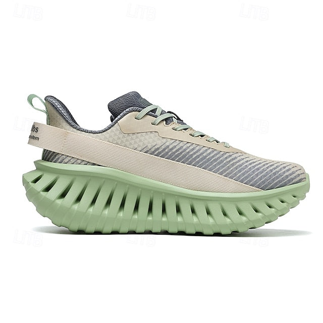 Beige Green and with Light Sneakers Running Men's
