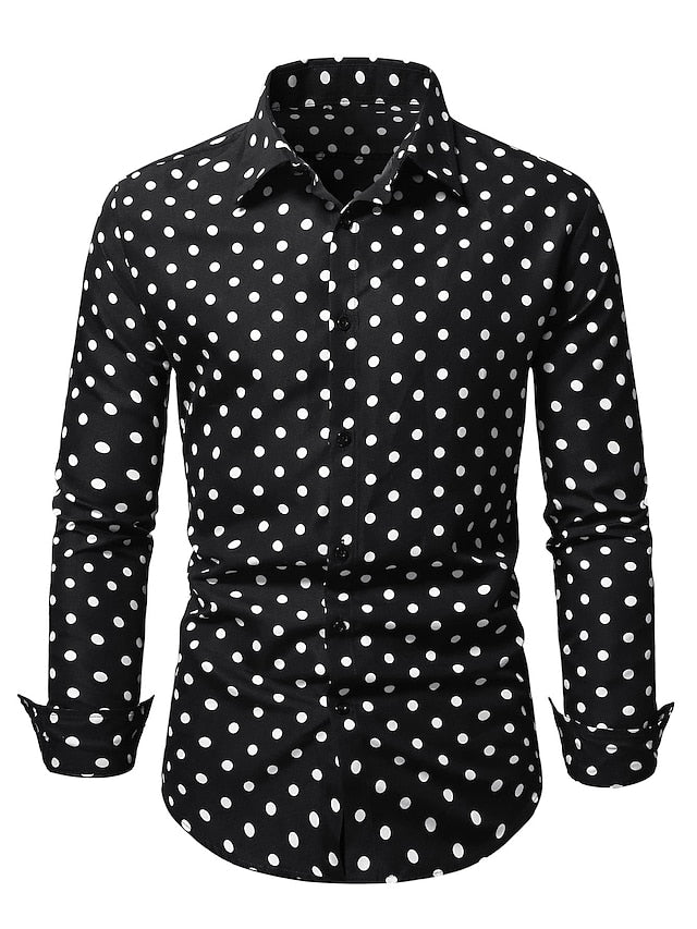 Button Shirt Black Men's Casual Summer Up