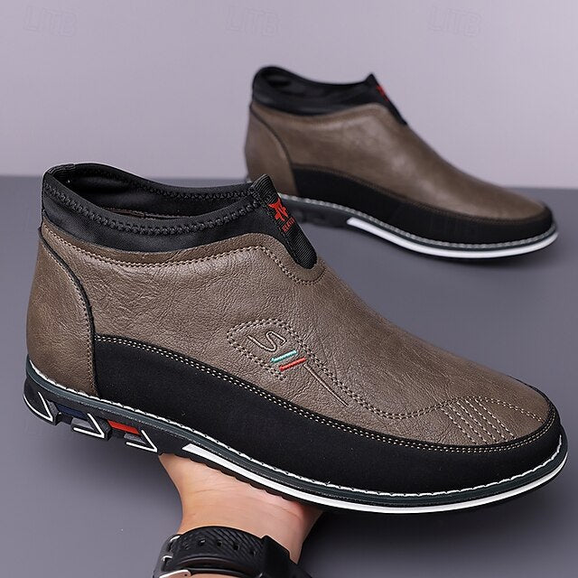 Loafers Suede Driving Men's Slip-On with Flexible Shoes:
