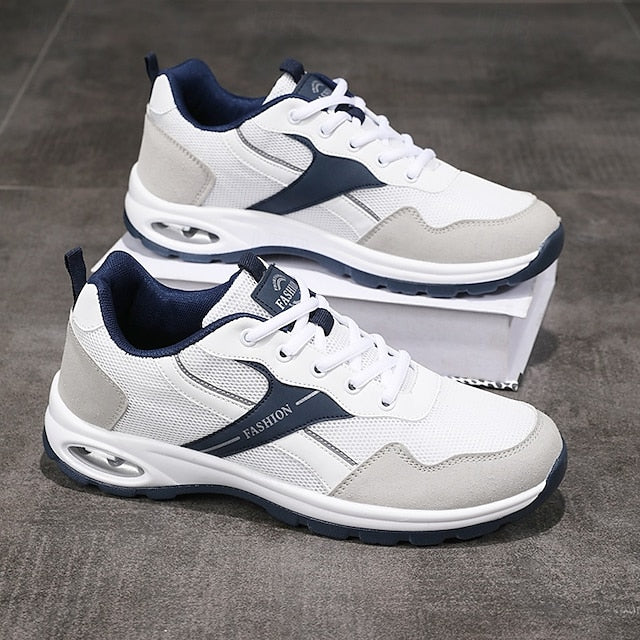 Grey Men Casual Sneakers Fashion and for – White Comfortable