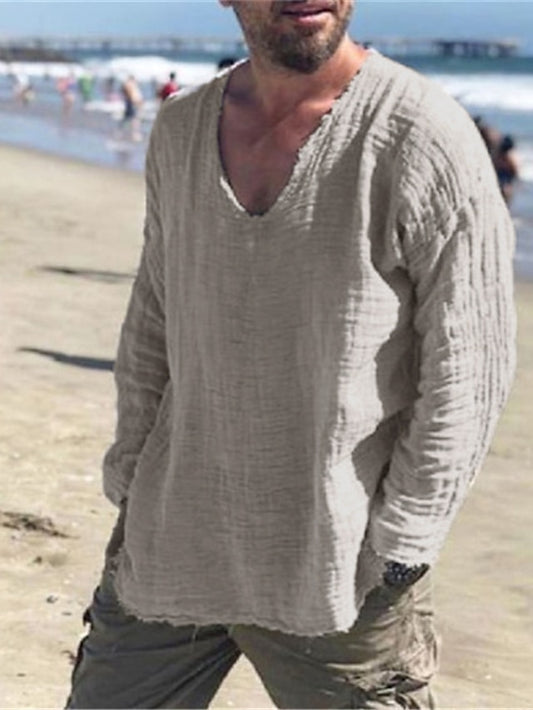 Wear Beach Men's Linen Summer Shirt Casual