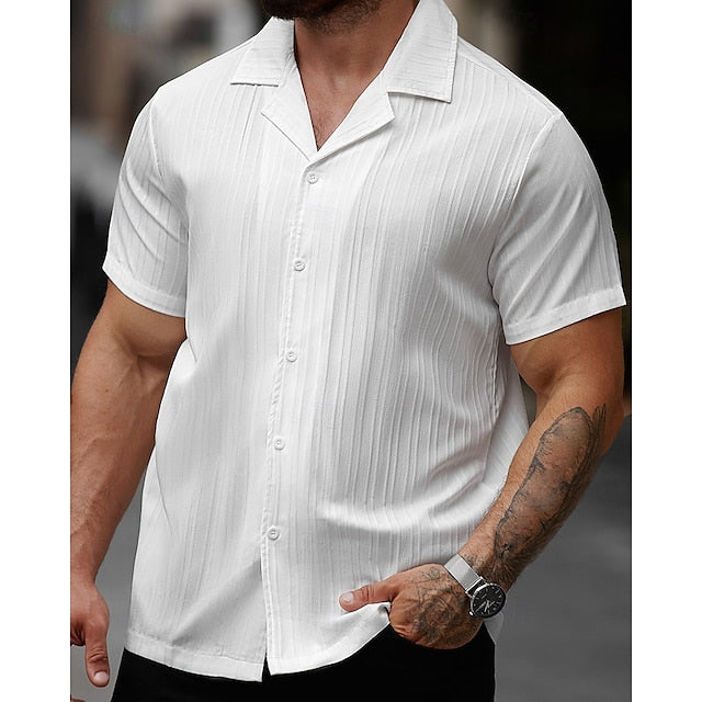 Men's Button Up Beach Shirt Summer Casual