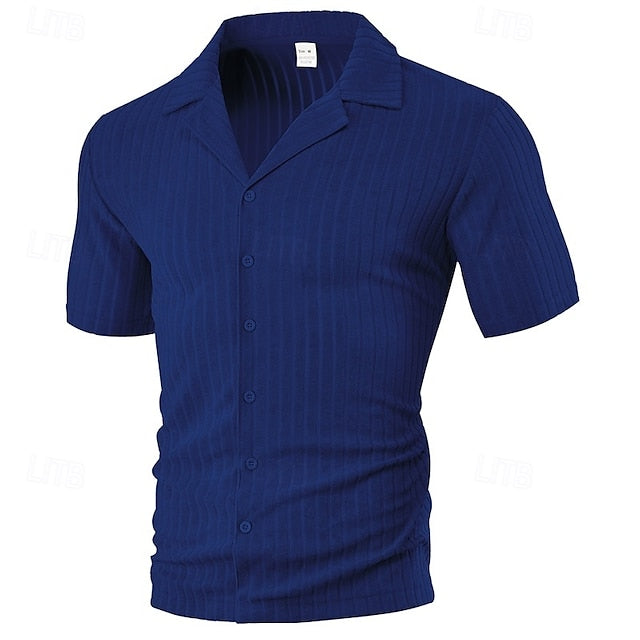 Up Button Beach Shirt Summer Men's Casual