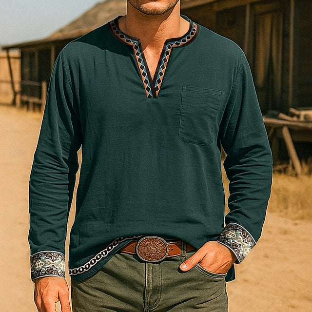 Beach Summer Men's Linen Solid Shirt
