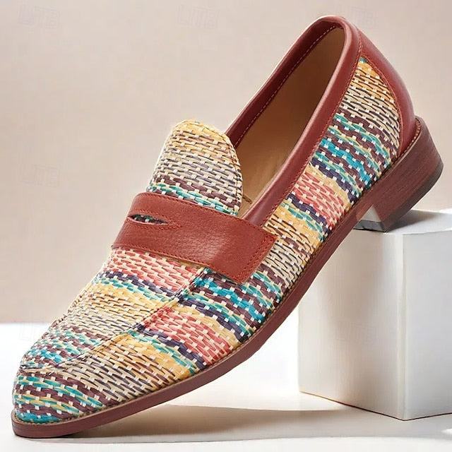 with Moccasins Men's Yellow Buckle Metal