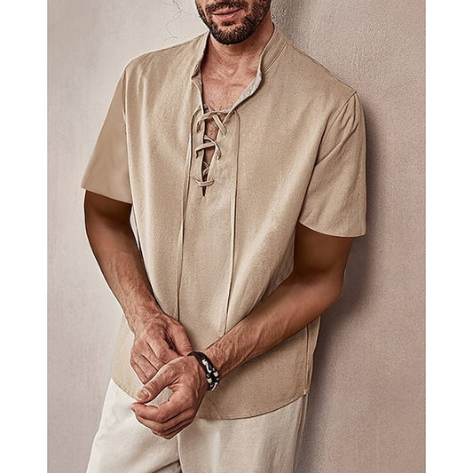 Beach Black Casual Shirt Summer Men's