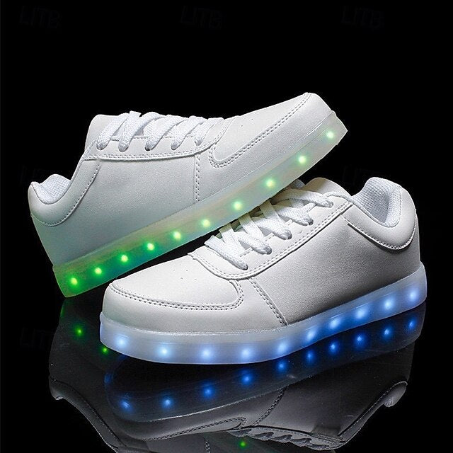 for Up – LED Sneakers USB Gold and Women Light Men