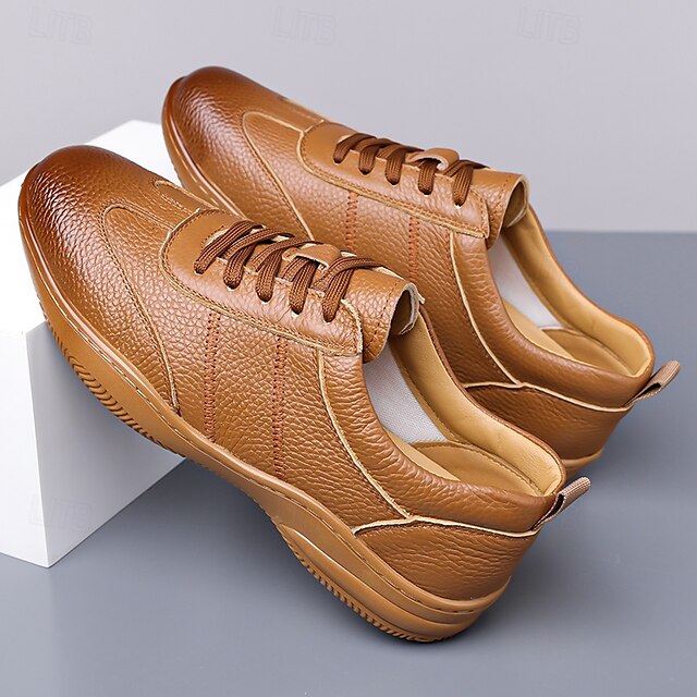 Men’s Sports Lightweight Sneakers Comfortable Leather –