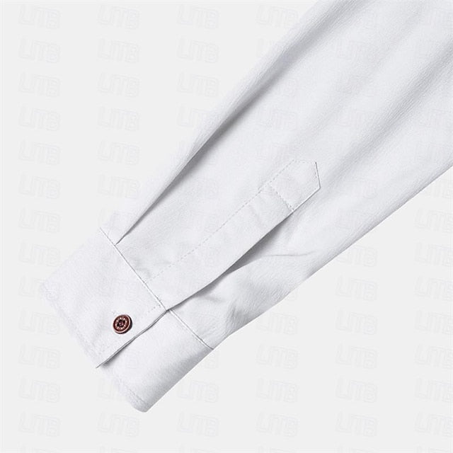 Beach Shirt Summer Plain Linen Men's