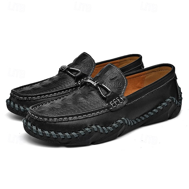 Faux - with Leather Detail Men's White Moccasins Tassel
