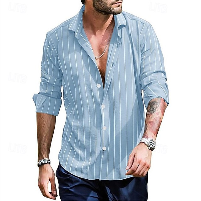 Up Men's Casual Shirt Summer Beach Button