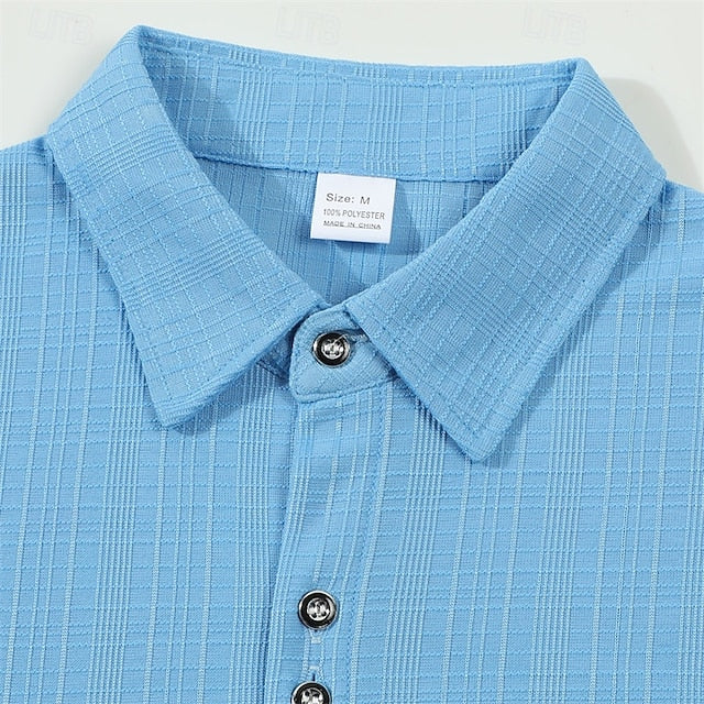 Summer Men's Shirt Button Up Beach Casual