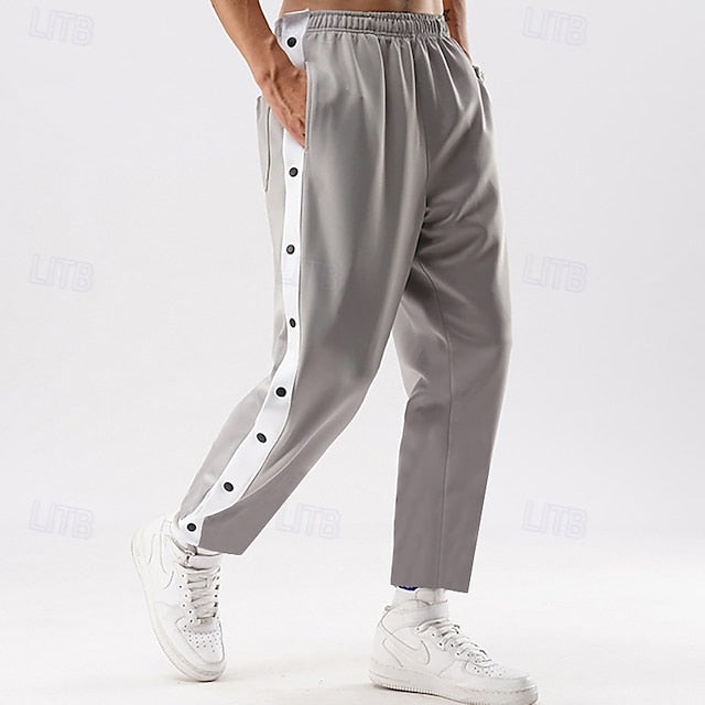 Split Sweatpants Away Pants Men's Basketball Snap High Tear