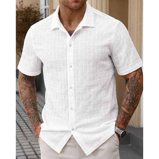 Men's Beach Up Summer Casual Button Shirt