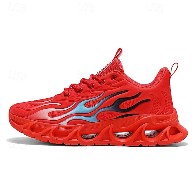 Detailing Red Men's Flame with Running Shoes