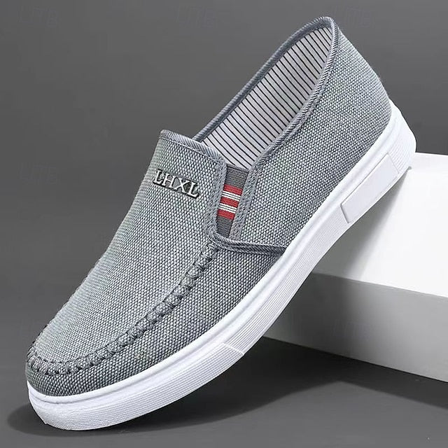 Loafers Men's Canvas Lightweight Slip-On Casual –