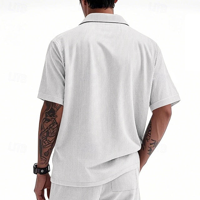 Men's Button Beach Casual Summer Up Shirt