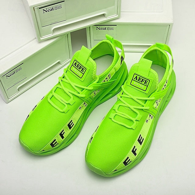Mesh - Sneakers Neon Breathable Men's Lightweight Green
