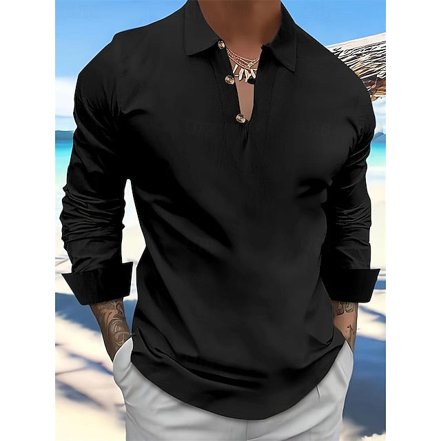 Popover Men's Shirt Beach Linen Summer